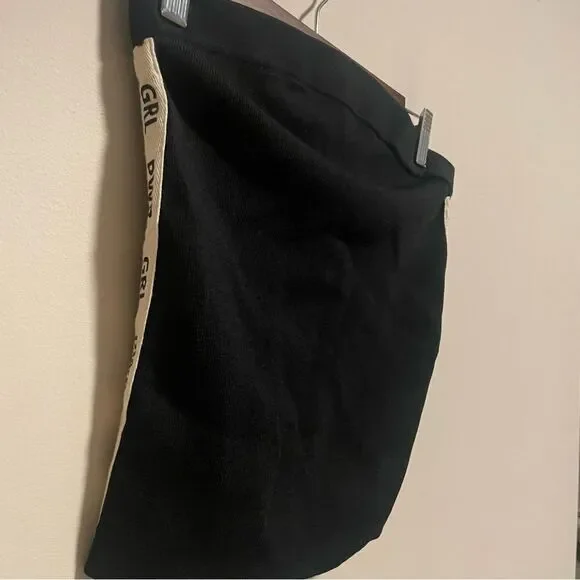 Marled x Olivia Culpo Printed Tape Tube Top in Black- Size XS - Picture 3 of 8